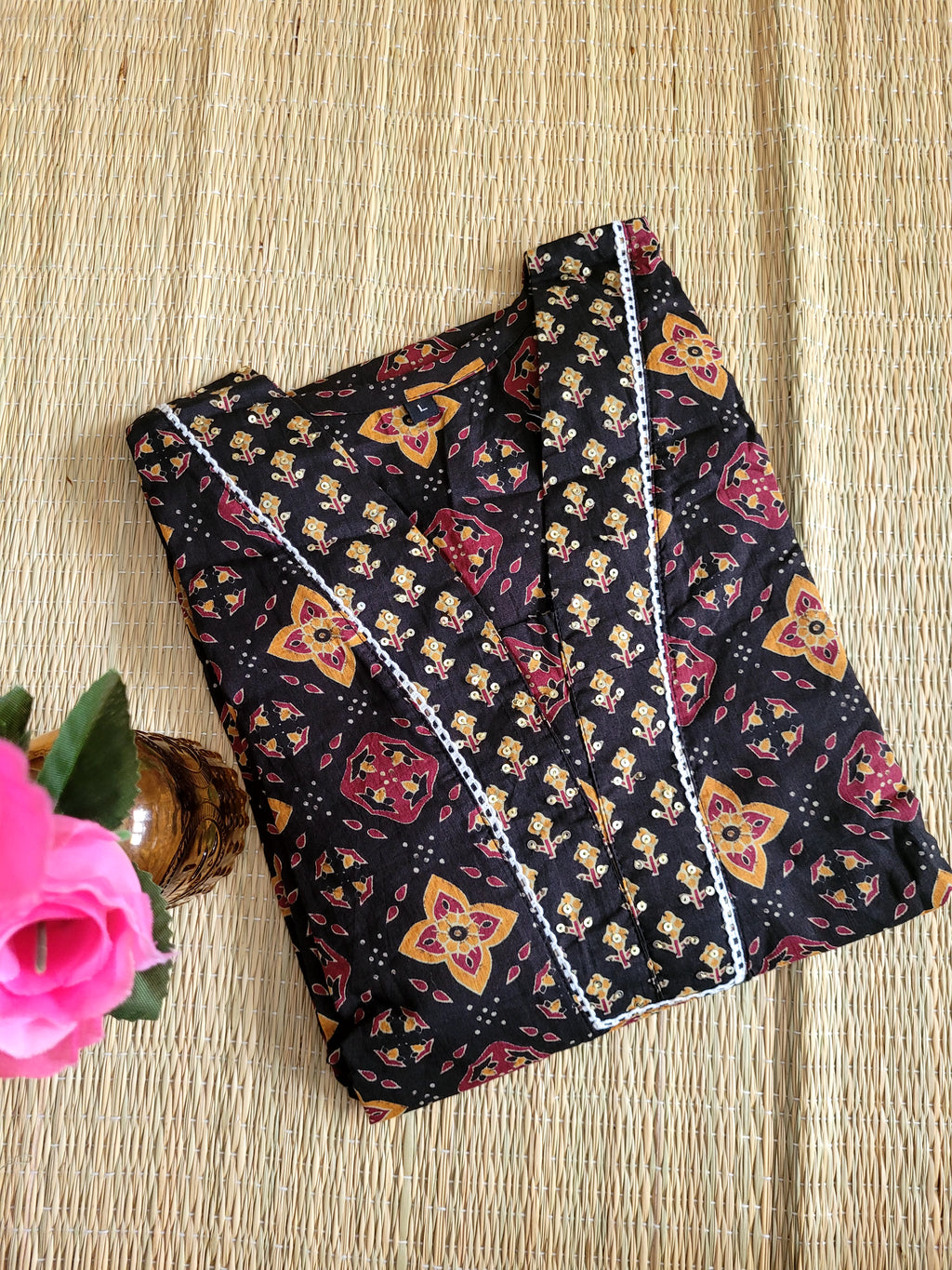 Printed Cotton Kurti With Pant