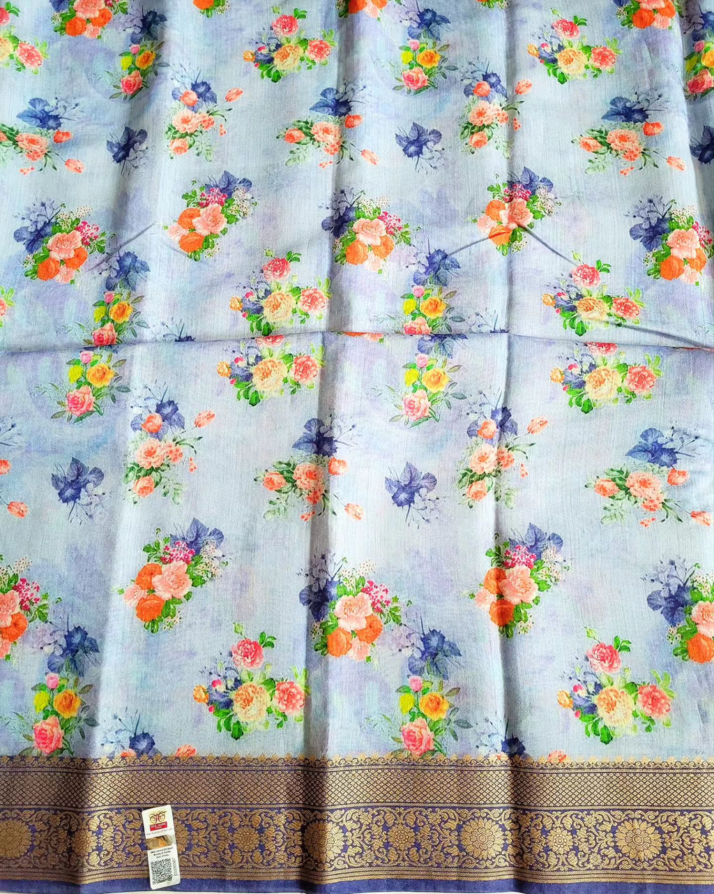 Banaras Munga Floral Printed Saree