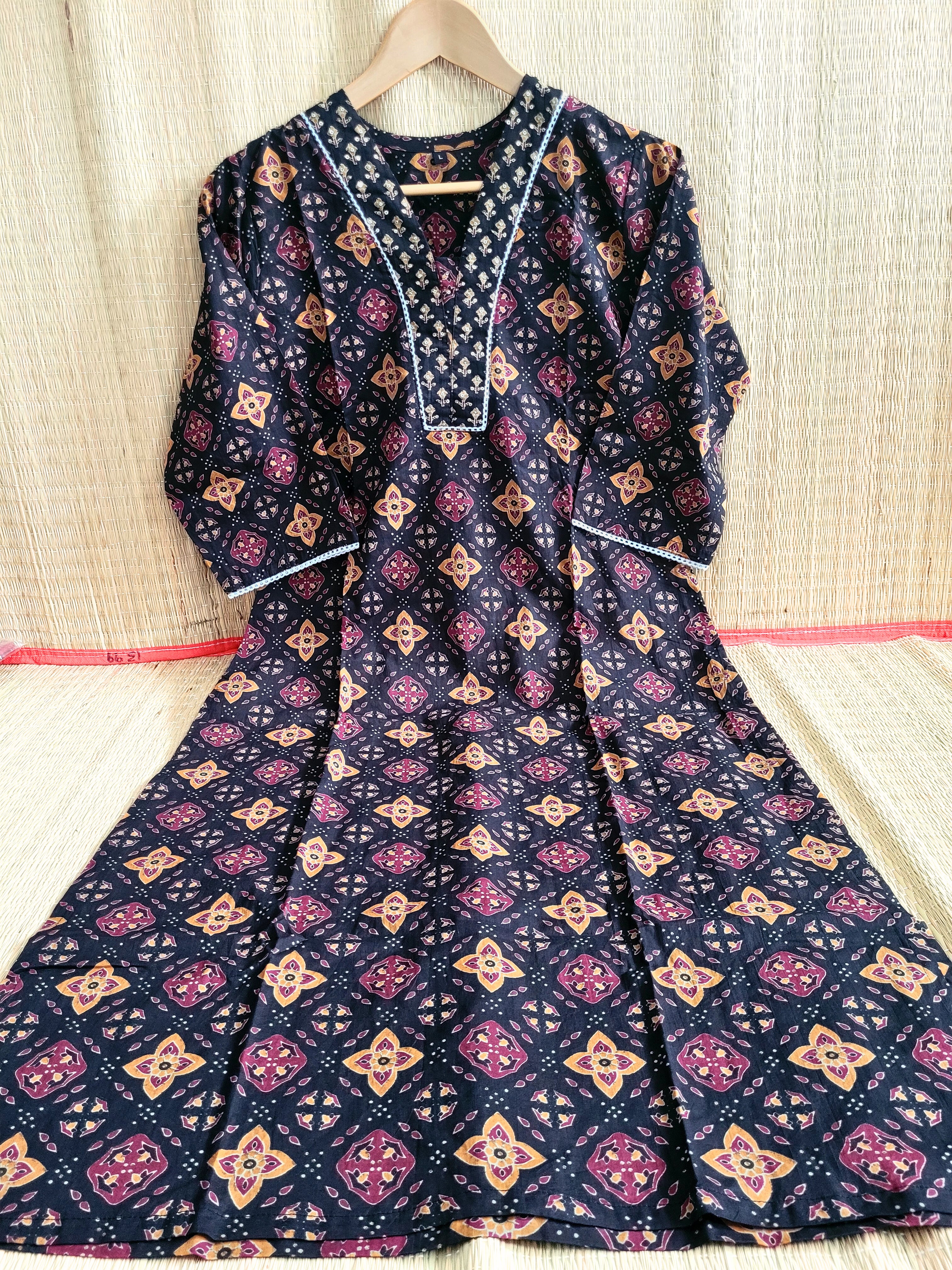 Printed Cotton Kurti With Pant