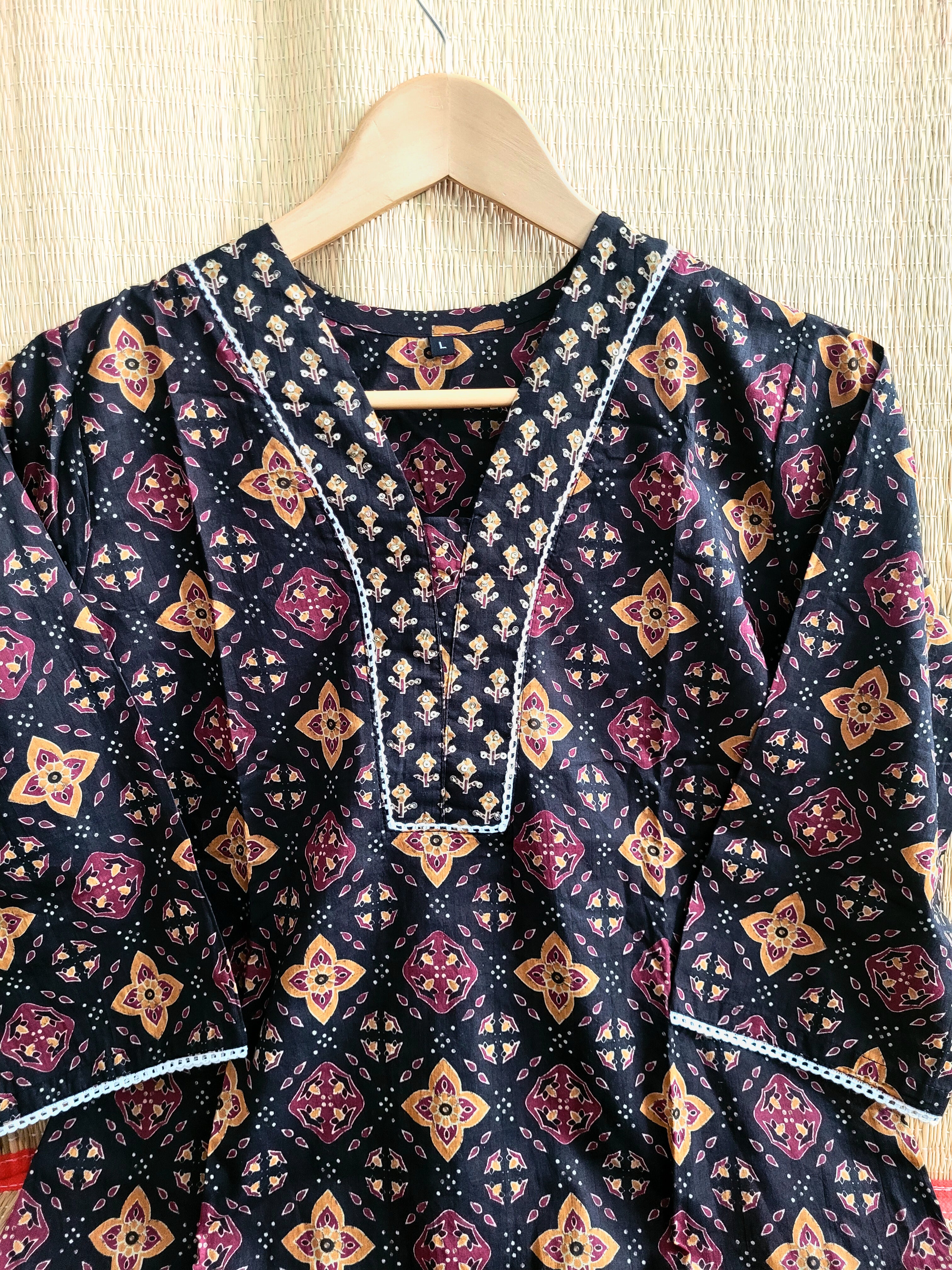 Printed Cotton Kurti With Pant