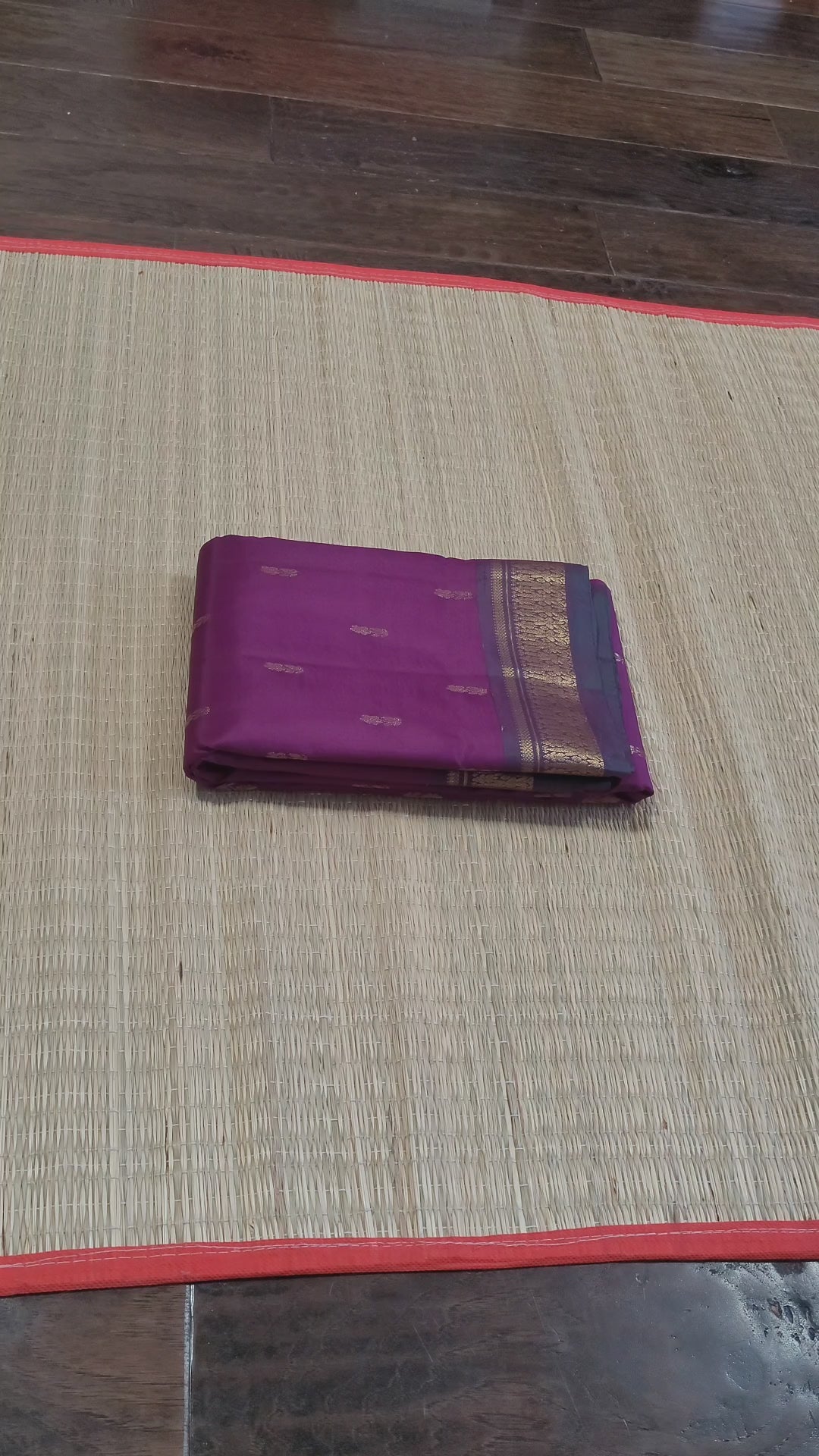Purple Kanchipuram Handloom Silk Saree
