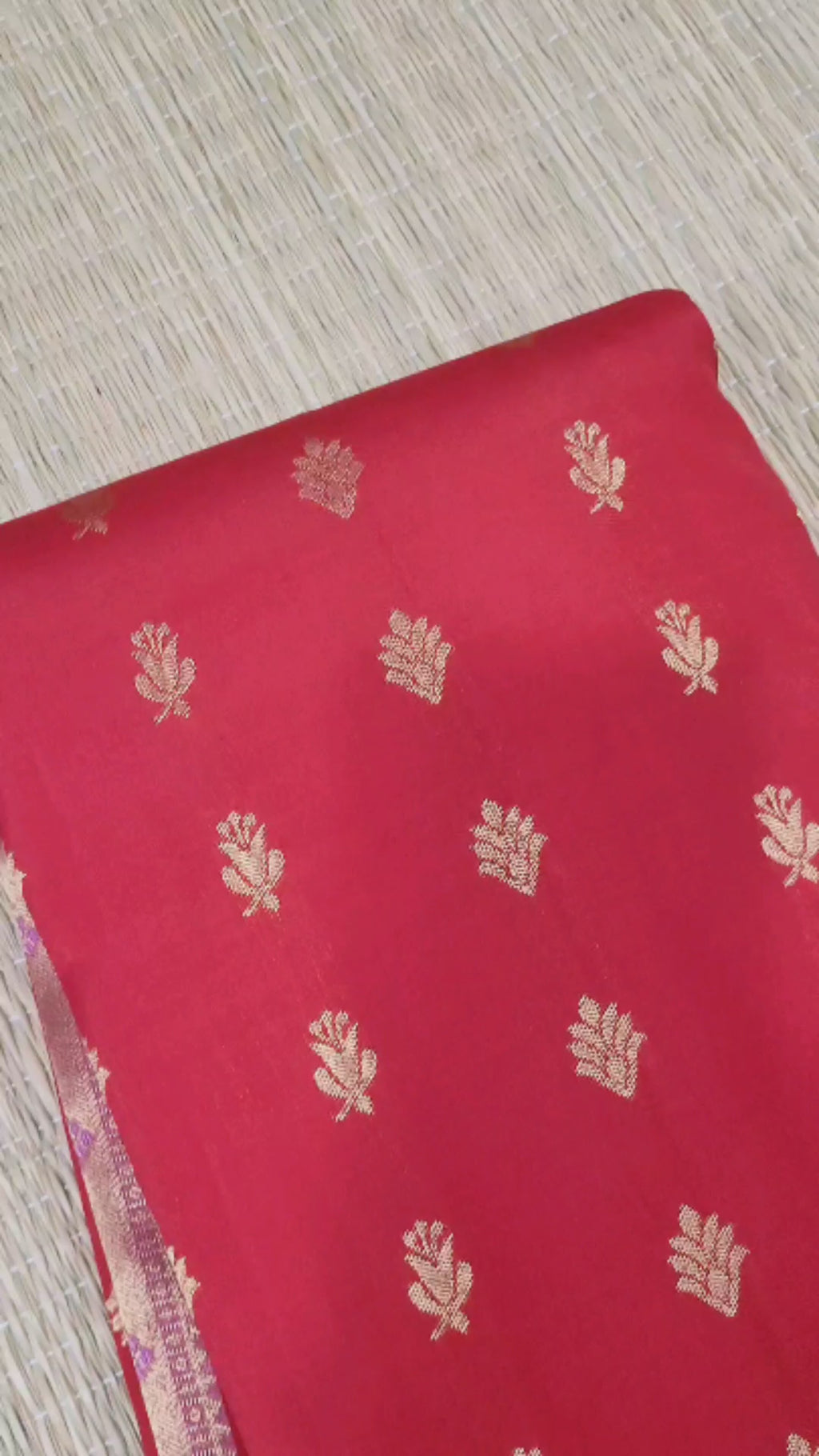 Chilli Red Pure Korvai Kanchipuram Handloom Silk Saree