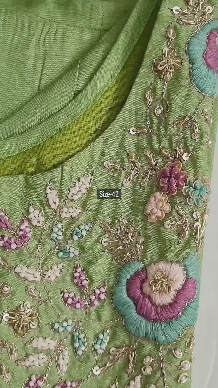Salwar Suit With Printed Crepe Dupatta