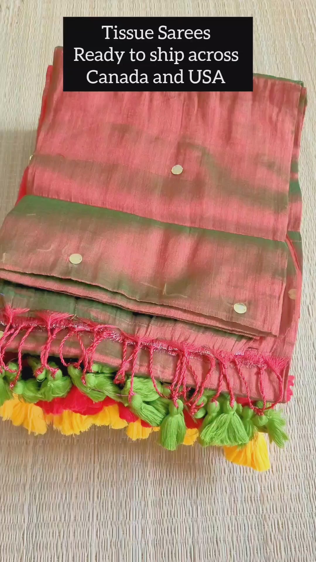Copper Shaded Tissue Gini saree