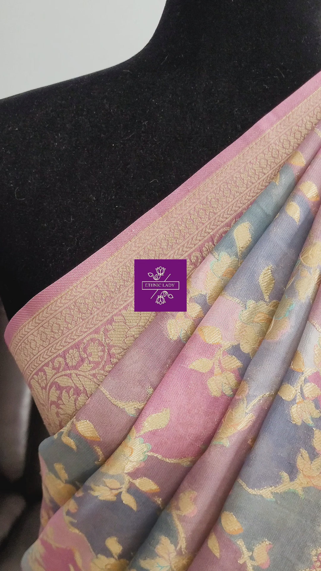 Pure Khadi Georgette Rangkat Saree