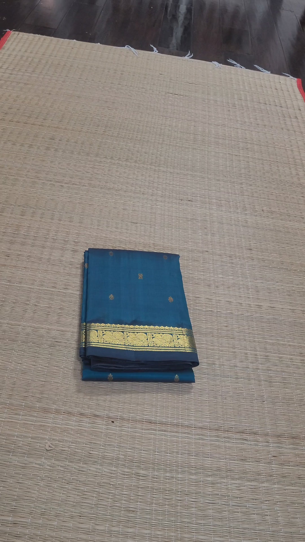 Blue Kanchipuram Handloom Silk Saree