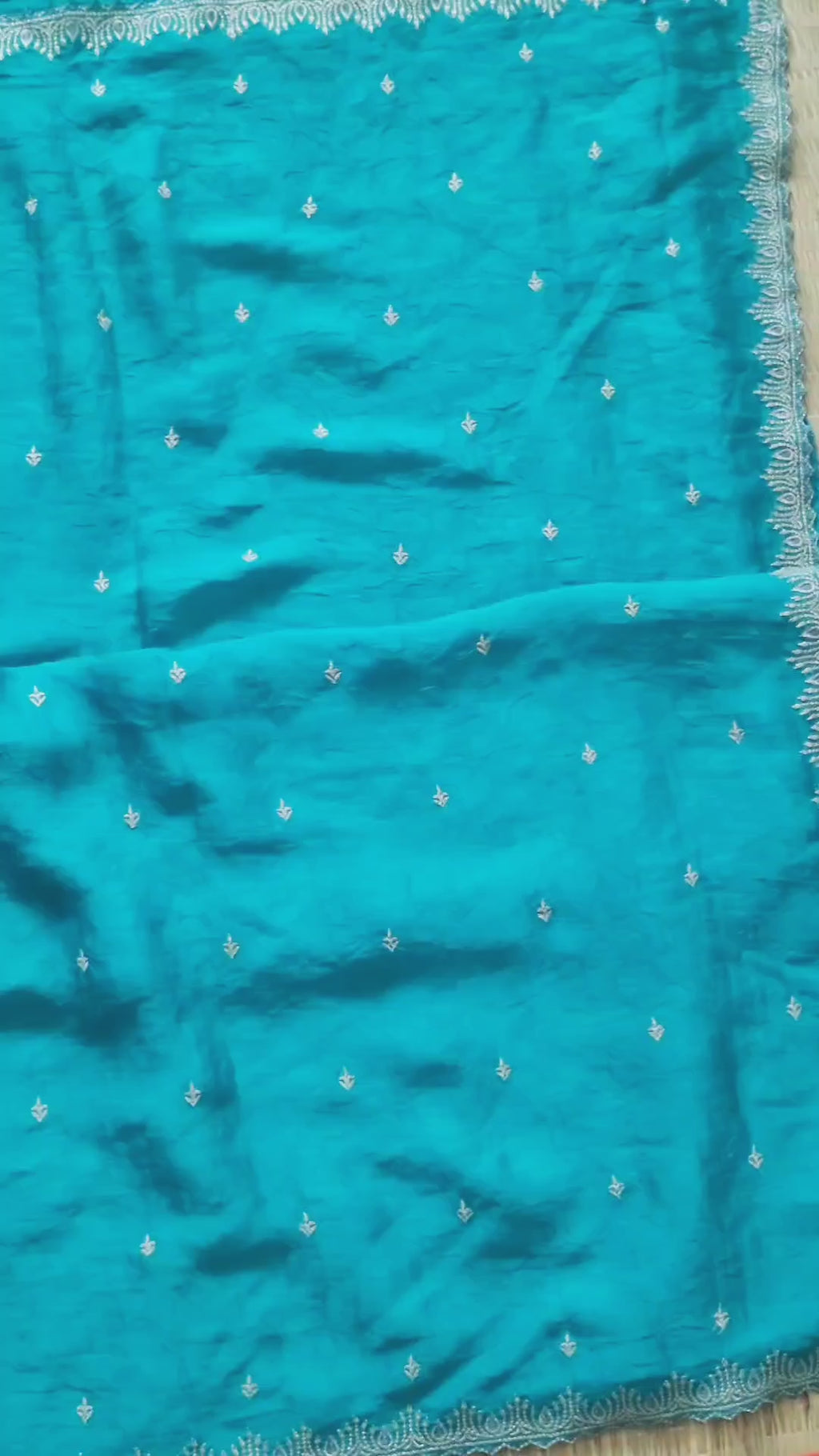 Butter Silk Embroidery Saree With Pre-Stitched Blouse