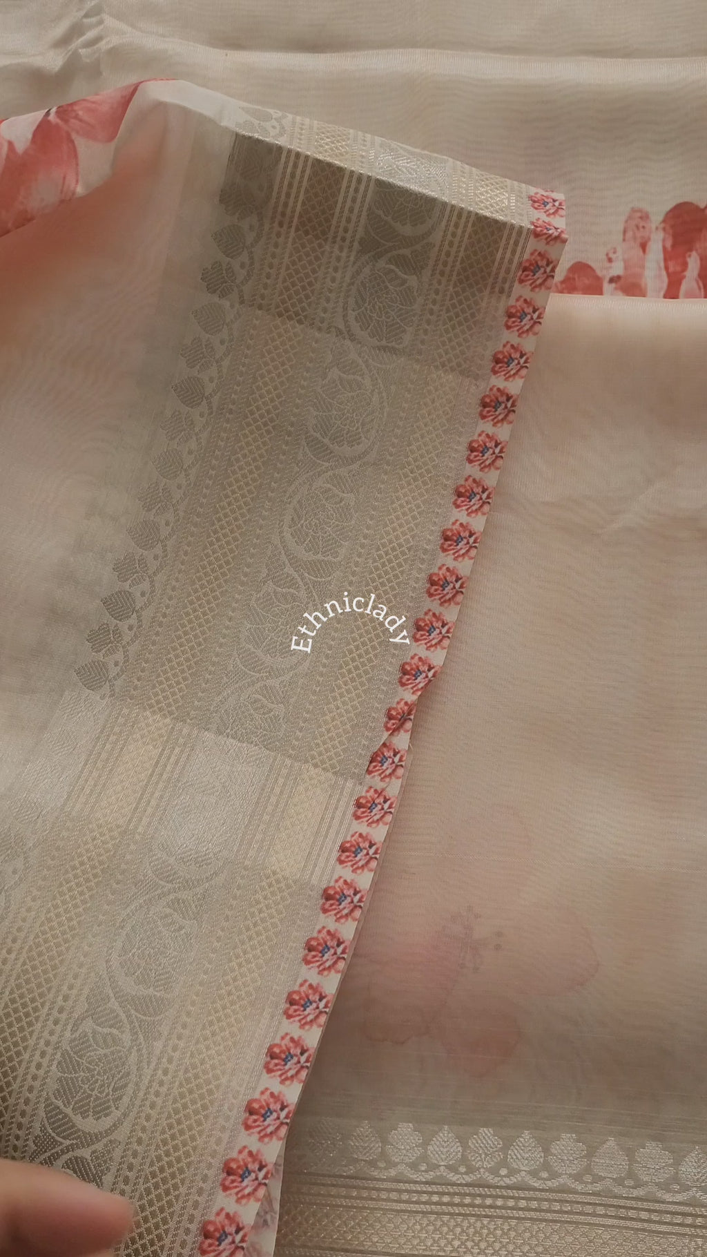 Organza Banaras Saree With Blouse
