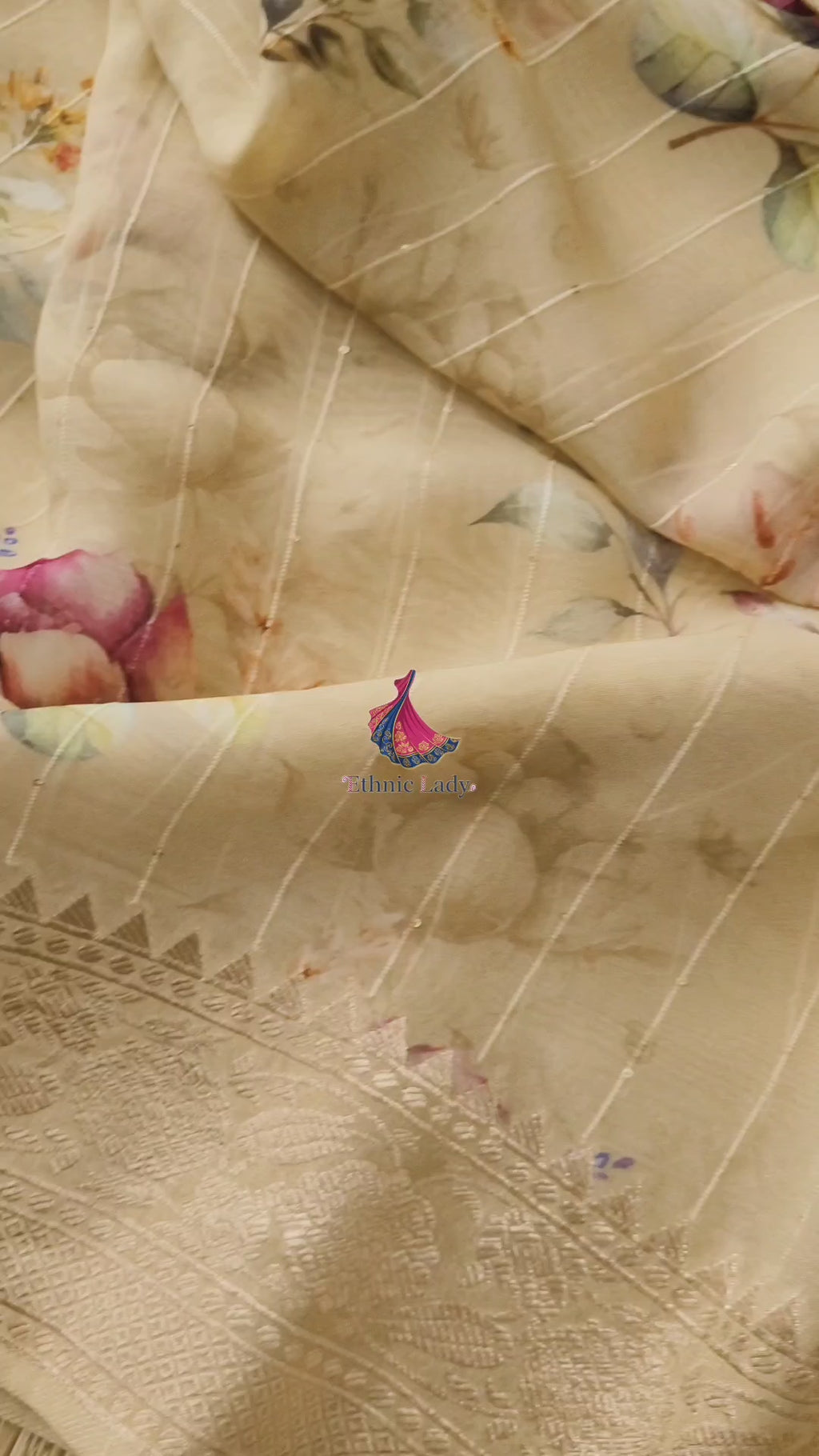 Banaras Georgette Printed Saree