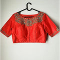 Raw Silk Aari Work Blouse