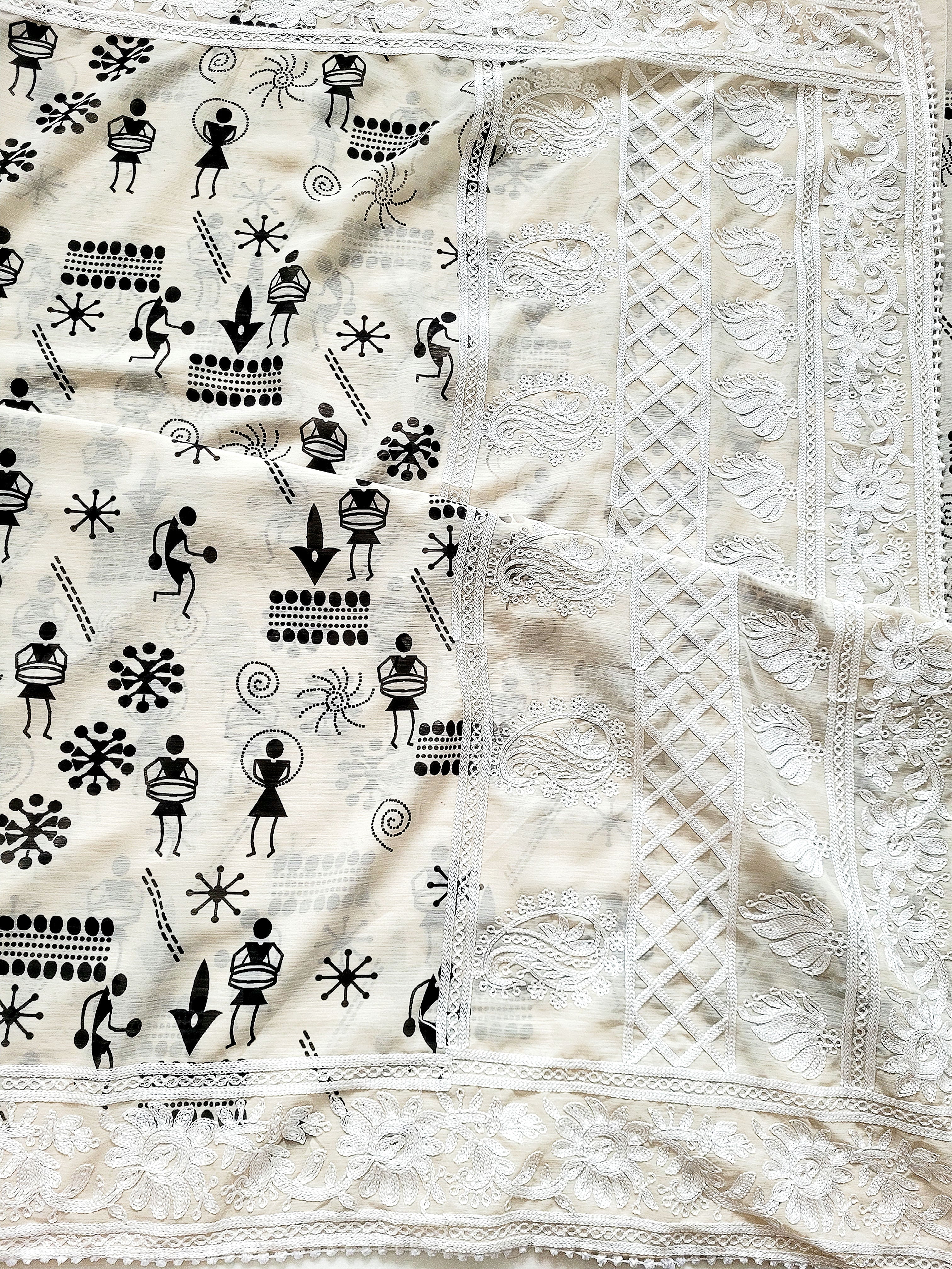 Georgette Printed Embroidery Saree