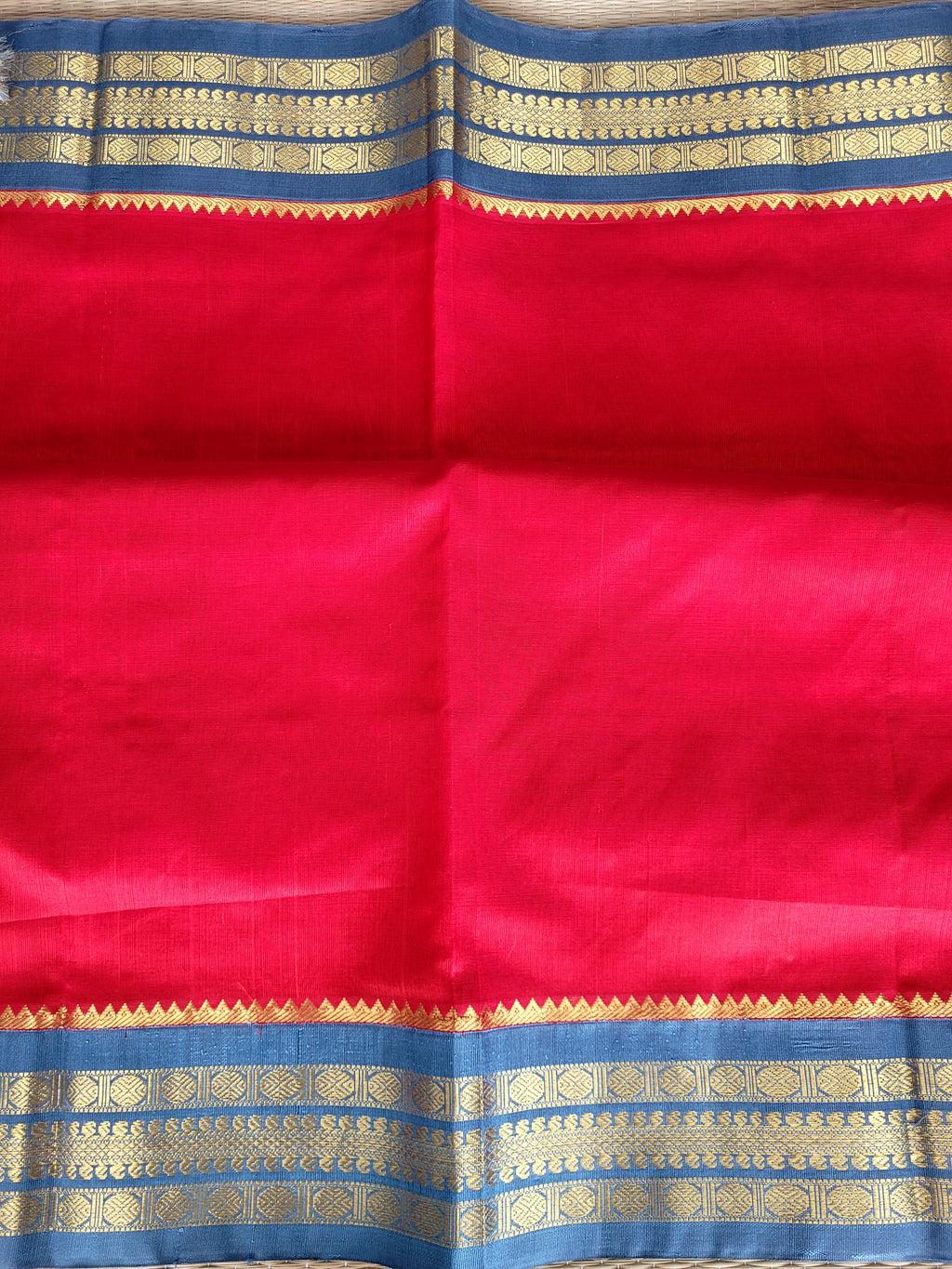 Red Kanjivaram Sico Saree With Blouse