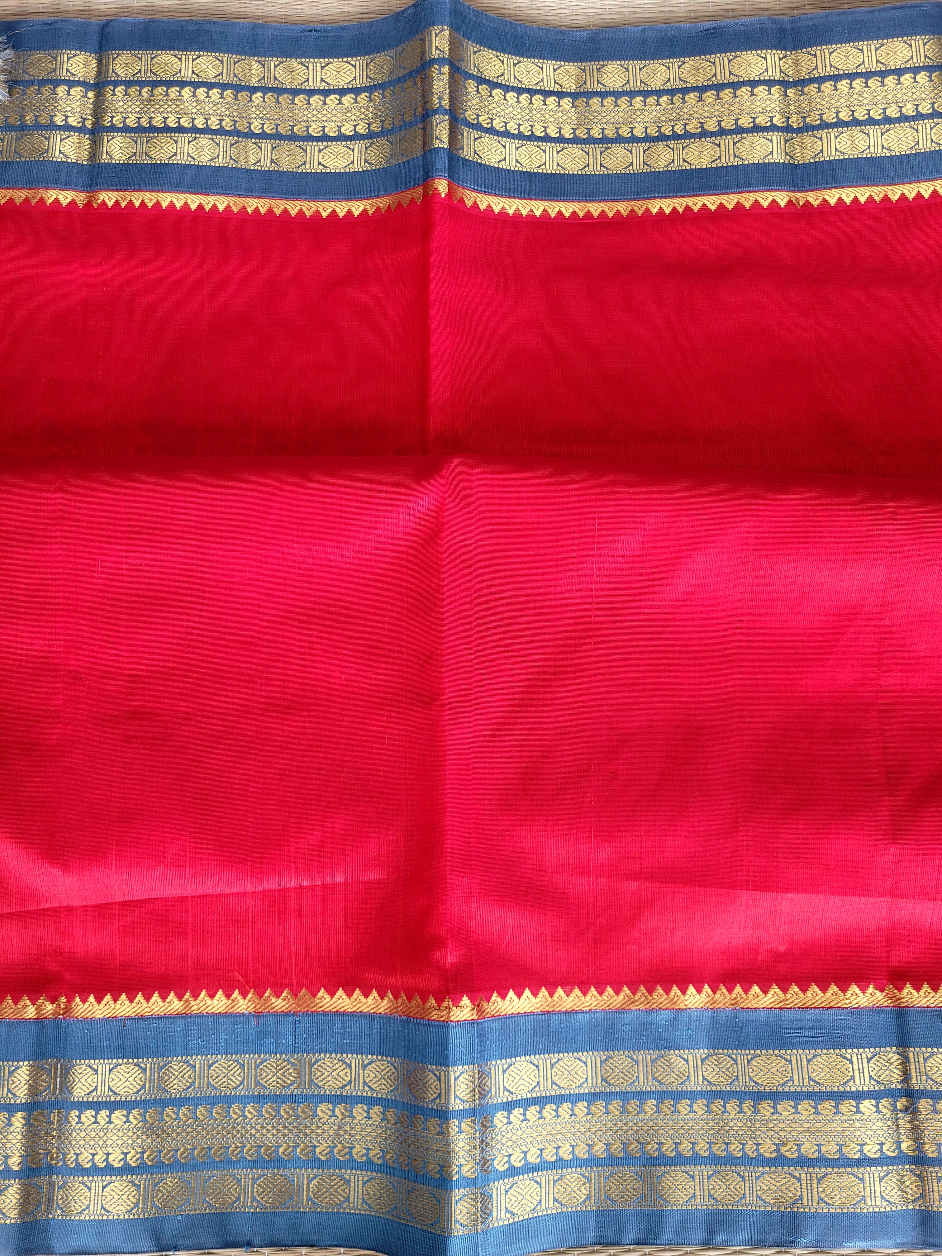 Red Kanjivaram Sico Saree With Blouse