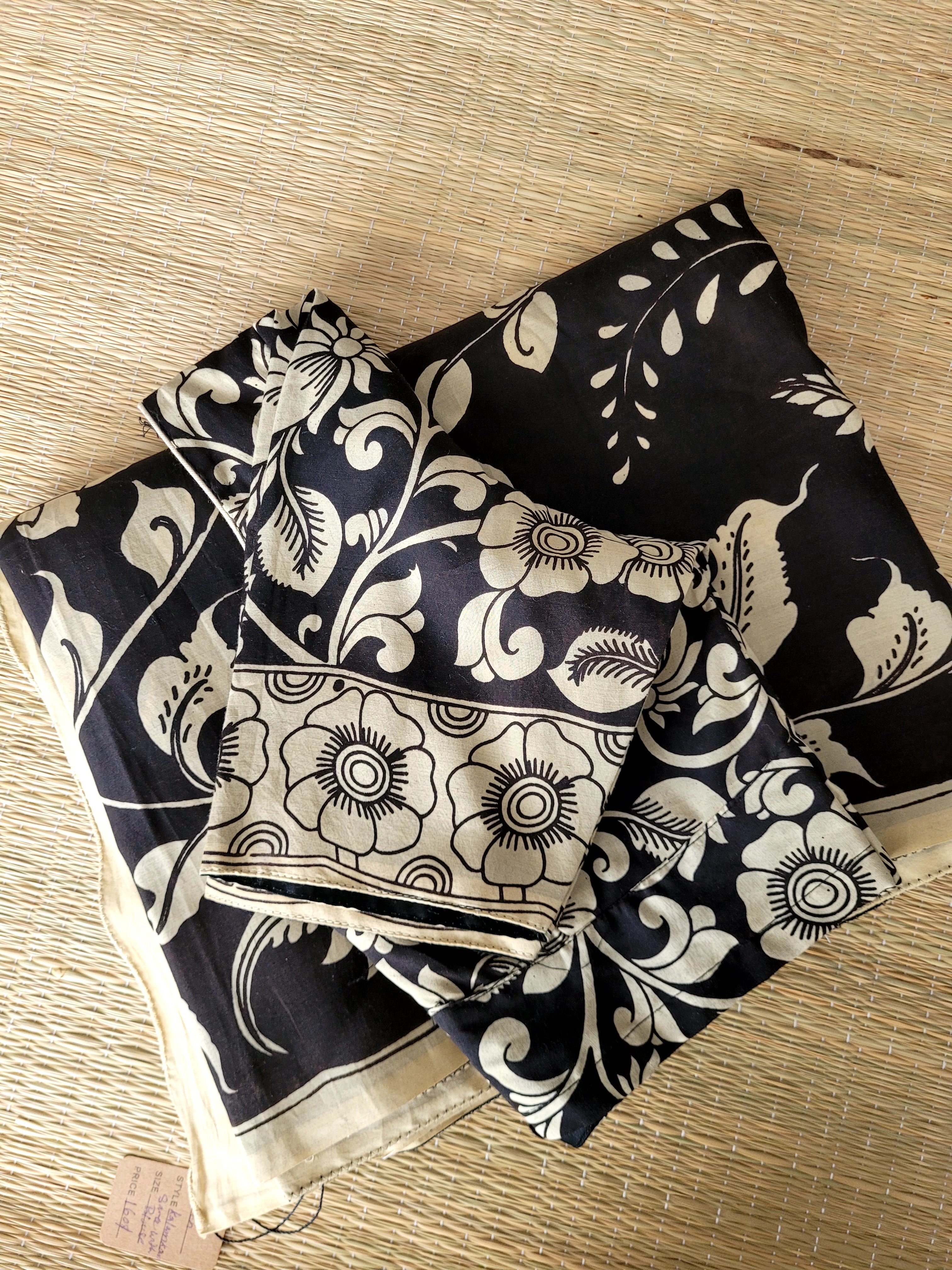 Pen Kalamkari On Chennuri Silk Saree