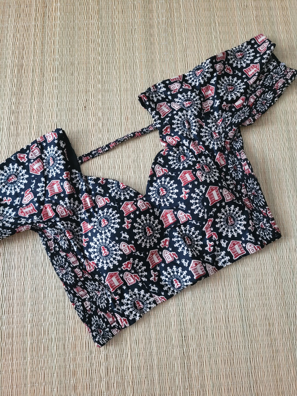 Stretchable Cotton Block Printed Blouse