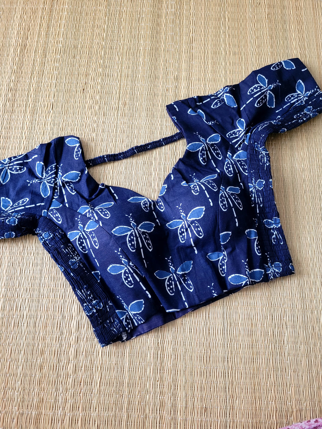 Stretchable Cotton Block Printed Blouse