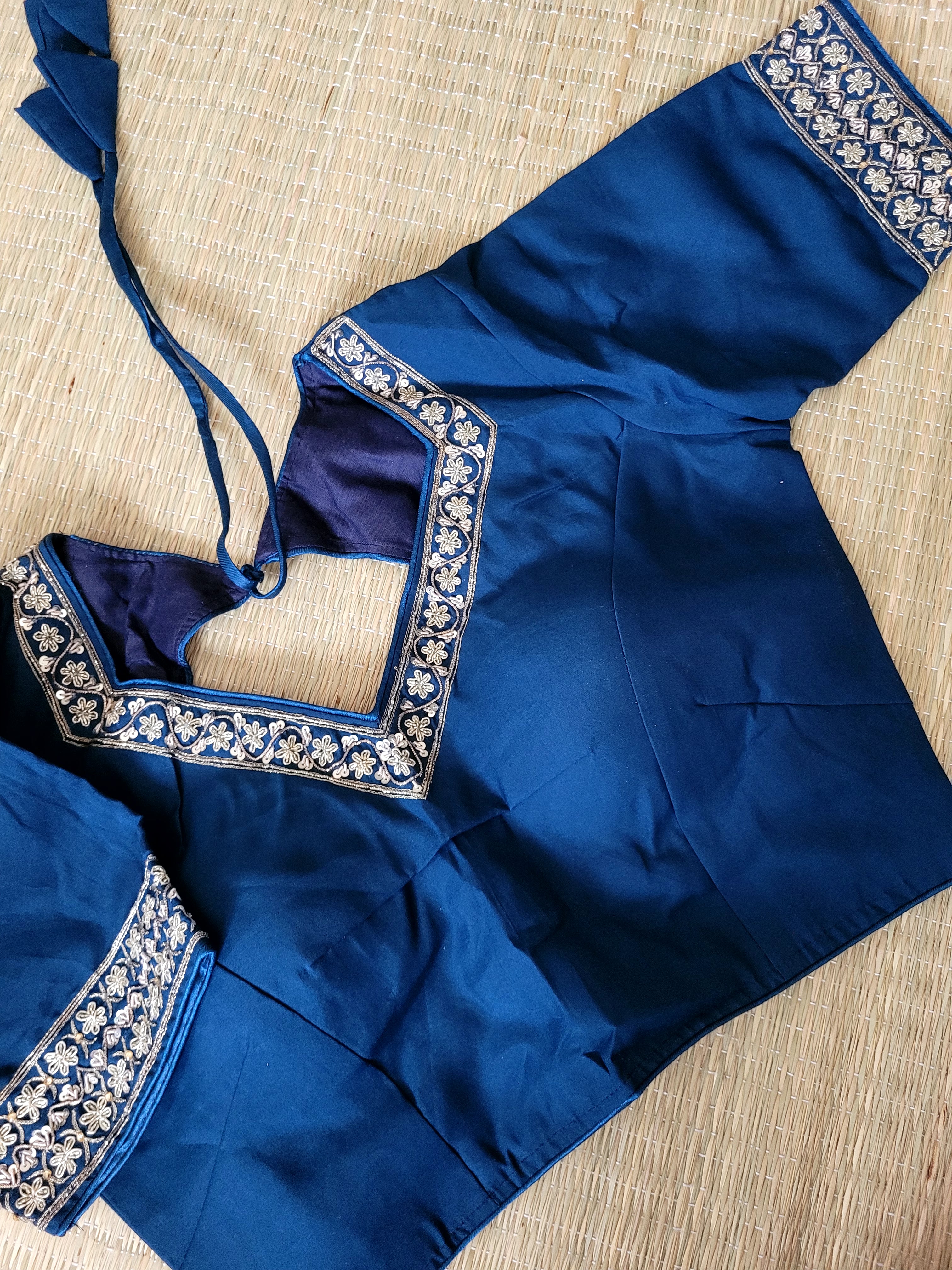 Roman Silk Zardosi Work Blouse