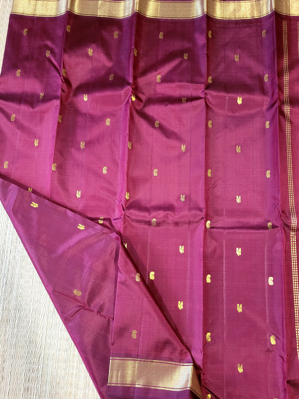Maroon Kanchipuram Handloom Silk Saree