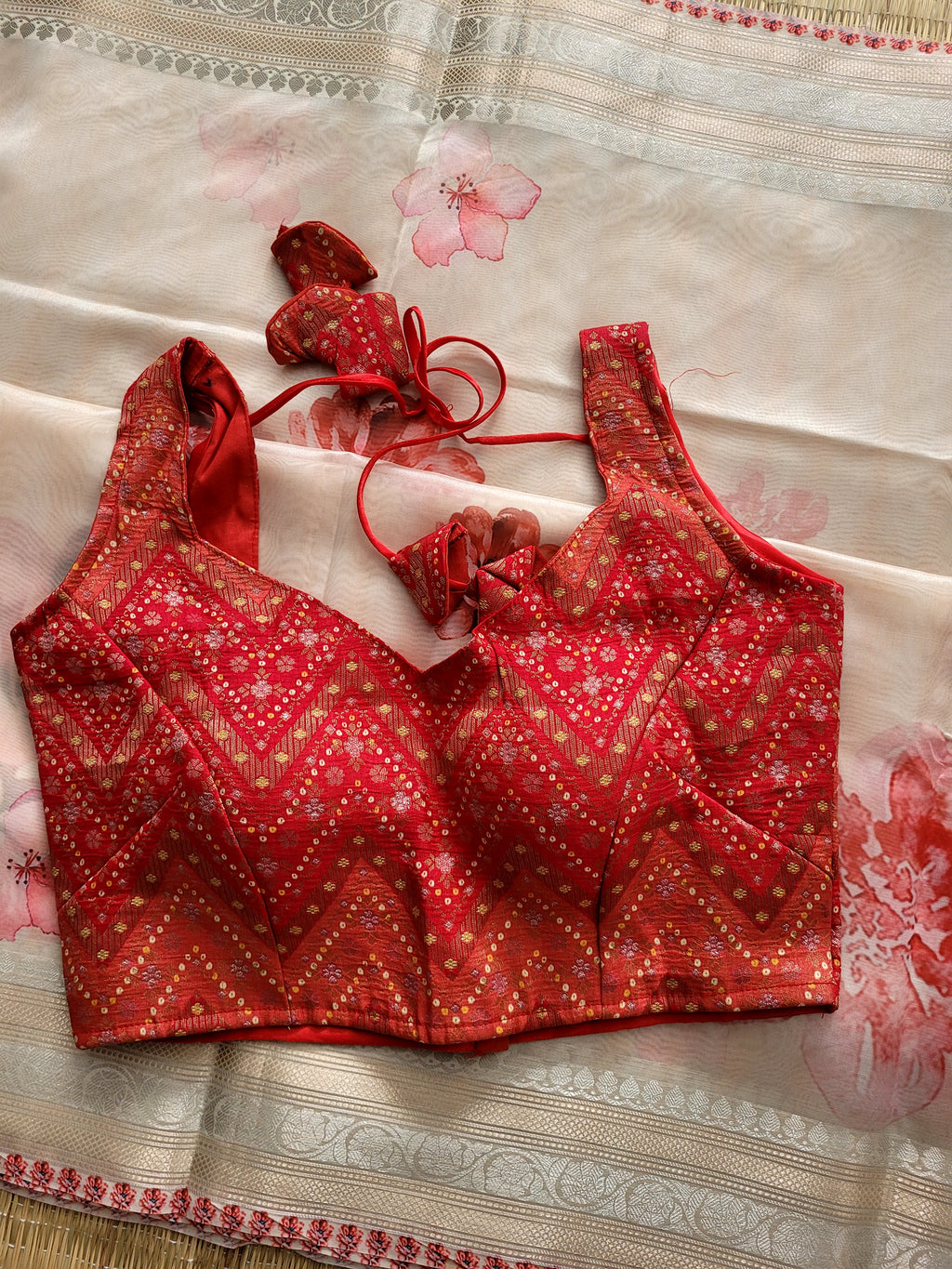 Organza Banaras Saree With Blouse