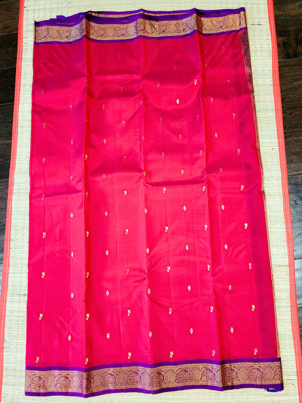 Rani Pink Kanchipuram Handloom Silk Saree
