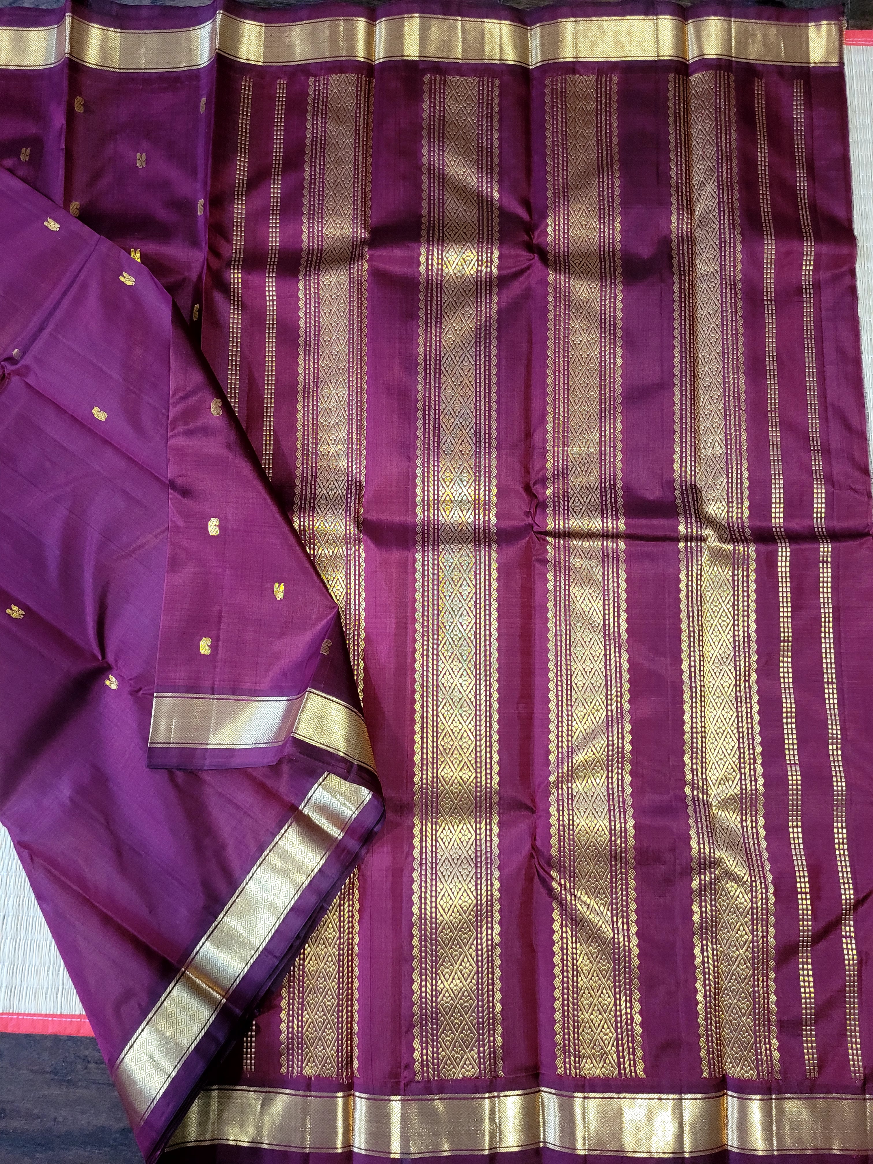 Maroon Kanchipuram Handloom Silk Saree