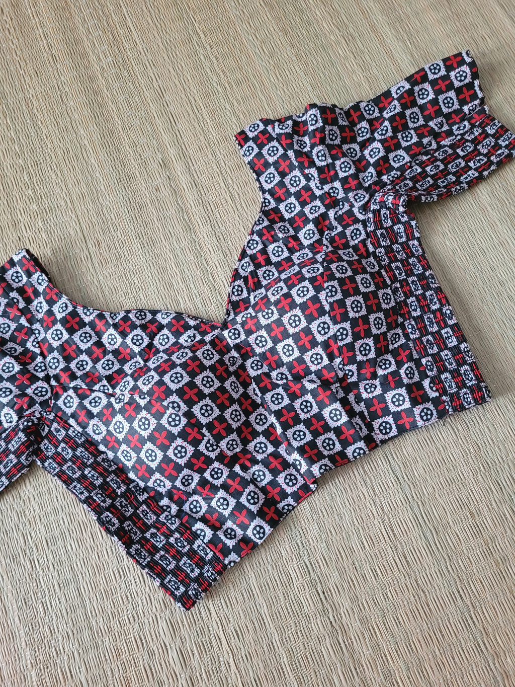 Stretchable Cotton Block Printed Blouse