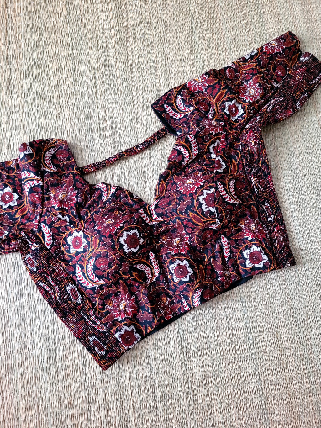 Stretchable Cotton Block Printed Blouse