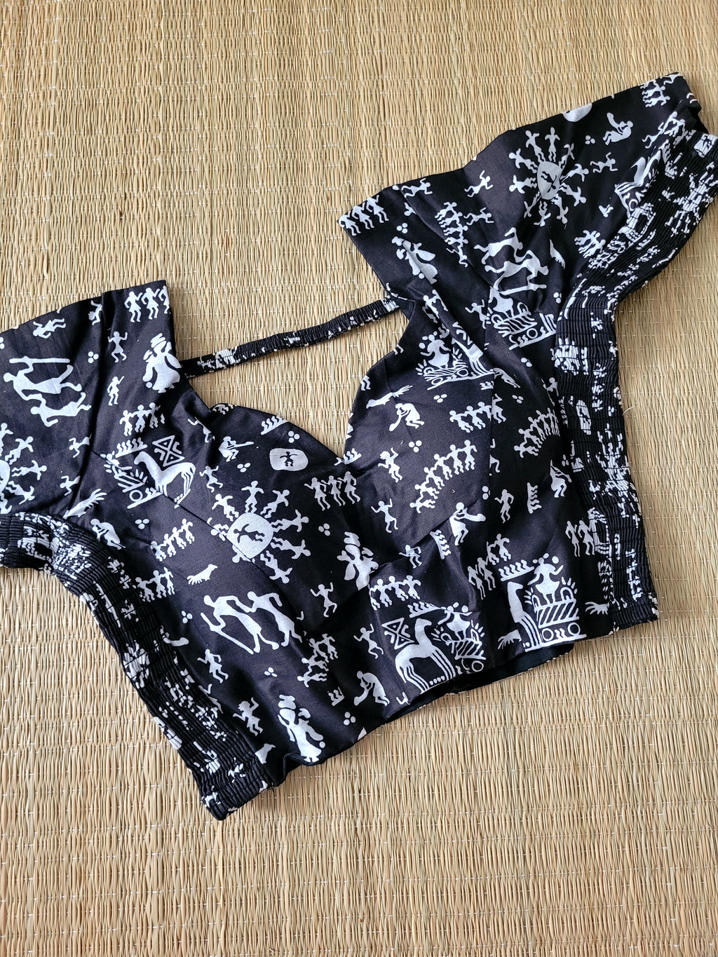 Stretchable Cotton Block Printed Blouse