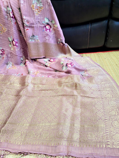 Banaras Georgette Printed Saree