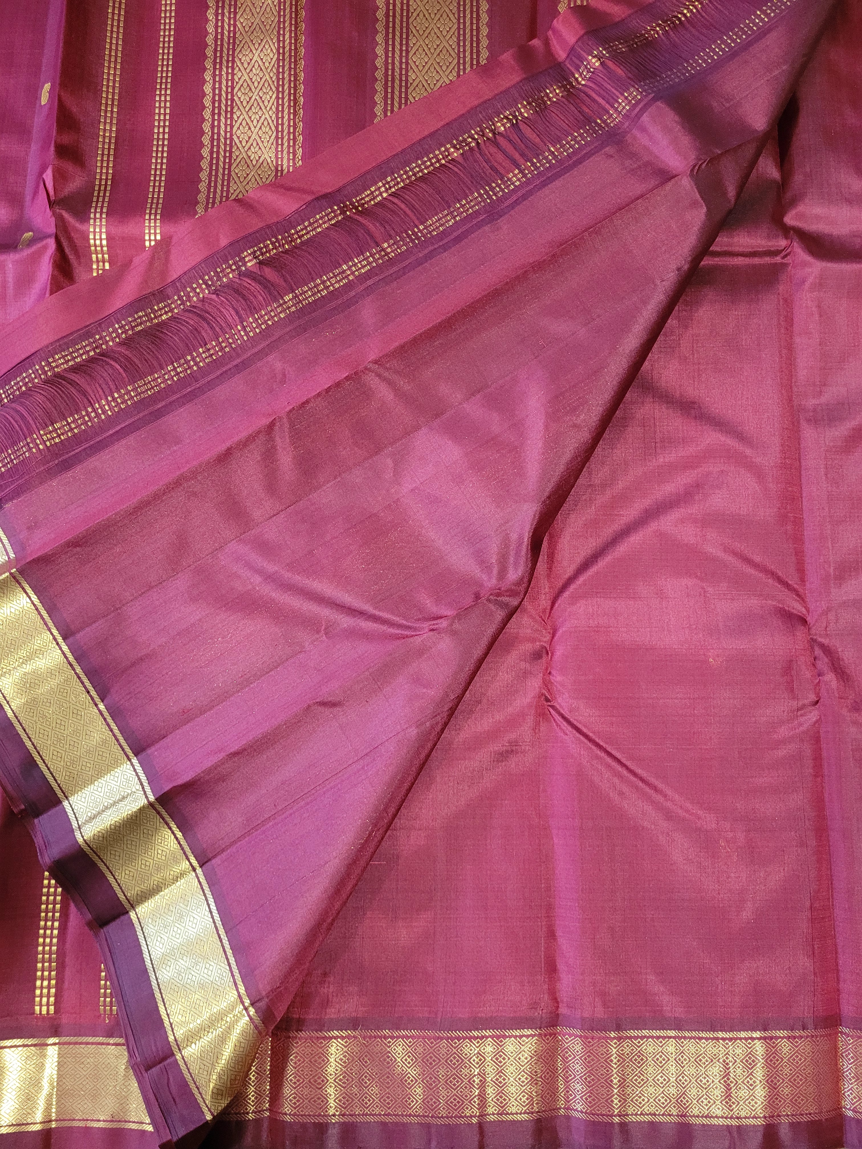 Maroon Kanchipuram Handloom Silk Saree