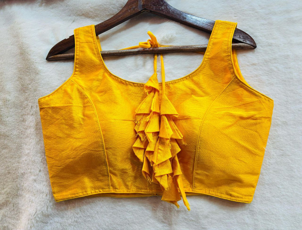 Raw Silk Sleeveless Blouse