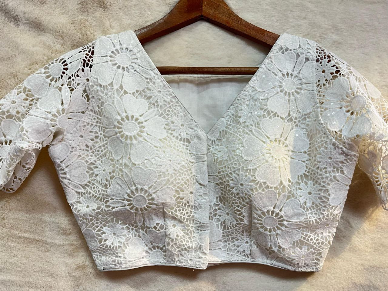 Cut Work Saree Blouse