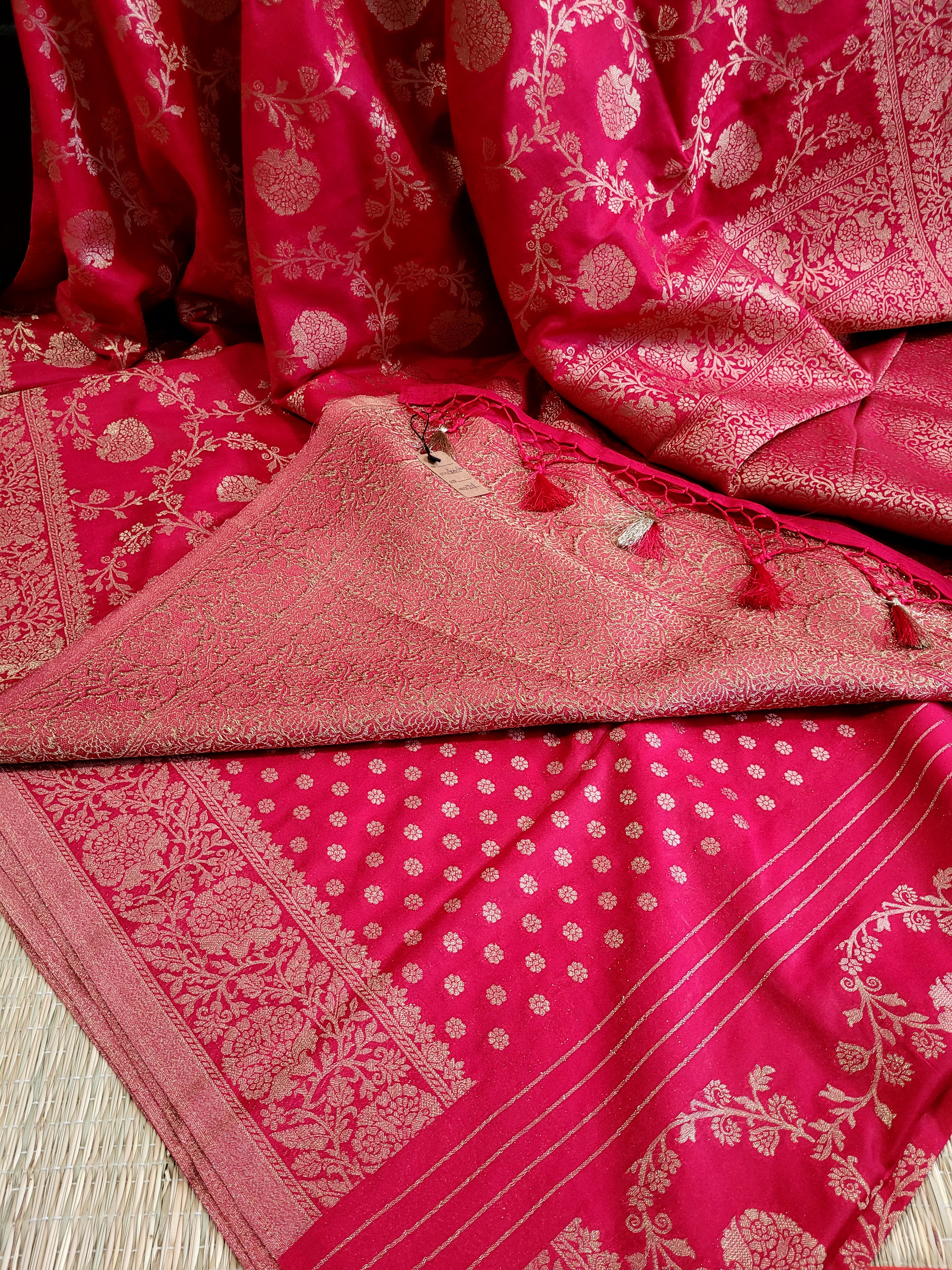 Semi Georgette Banaras Silk Saree