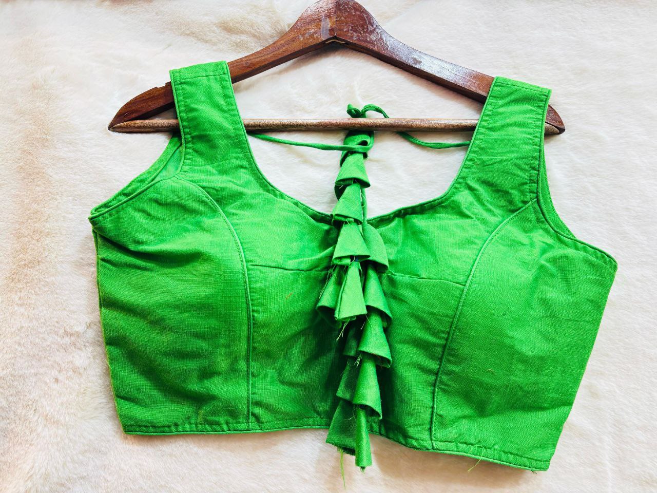 Raw Silk Sleeveless Blouse