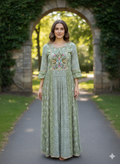 Printed Mul Cotton Gown
