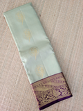 cardamom Green Korvai Kanchipuram Handloom Silk Saree