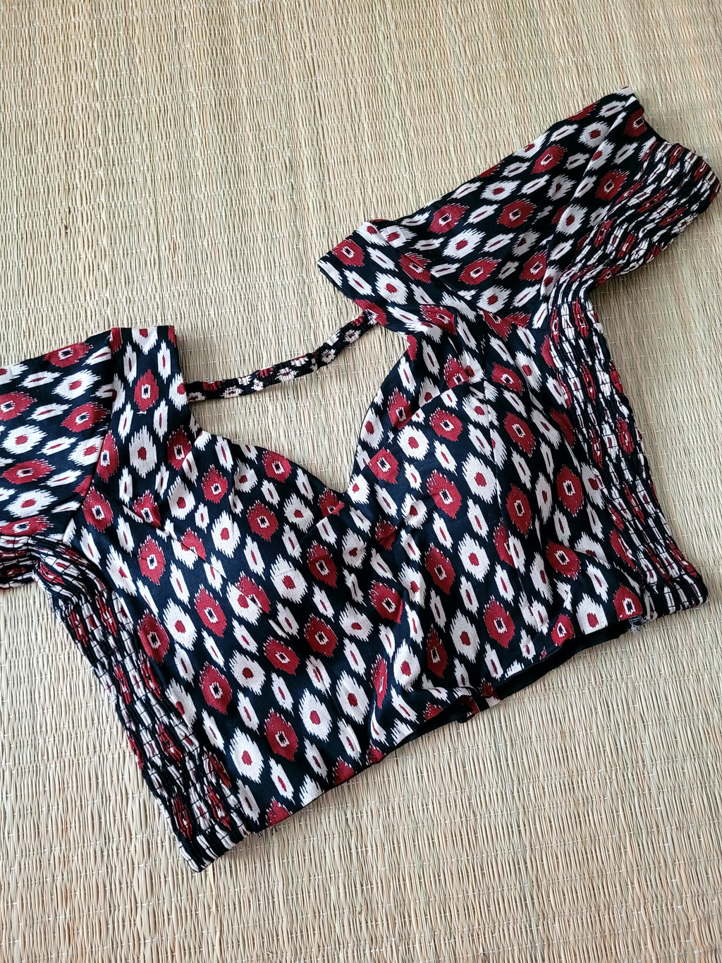 Stretchable Cotton Block Printed Blouse