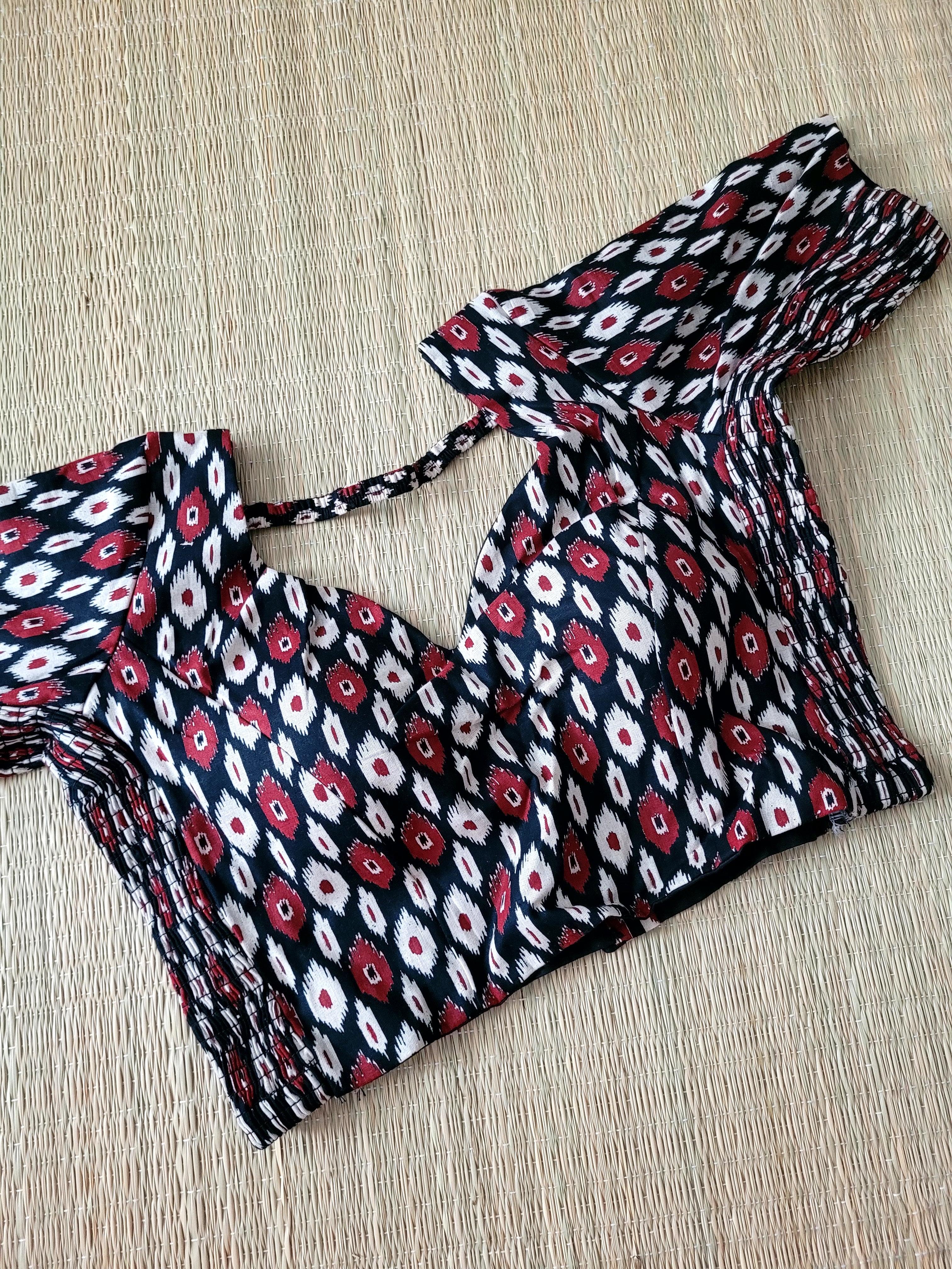 Stretchable Cotton Block Printed Blouse