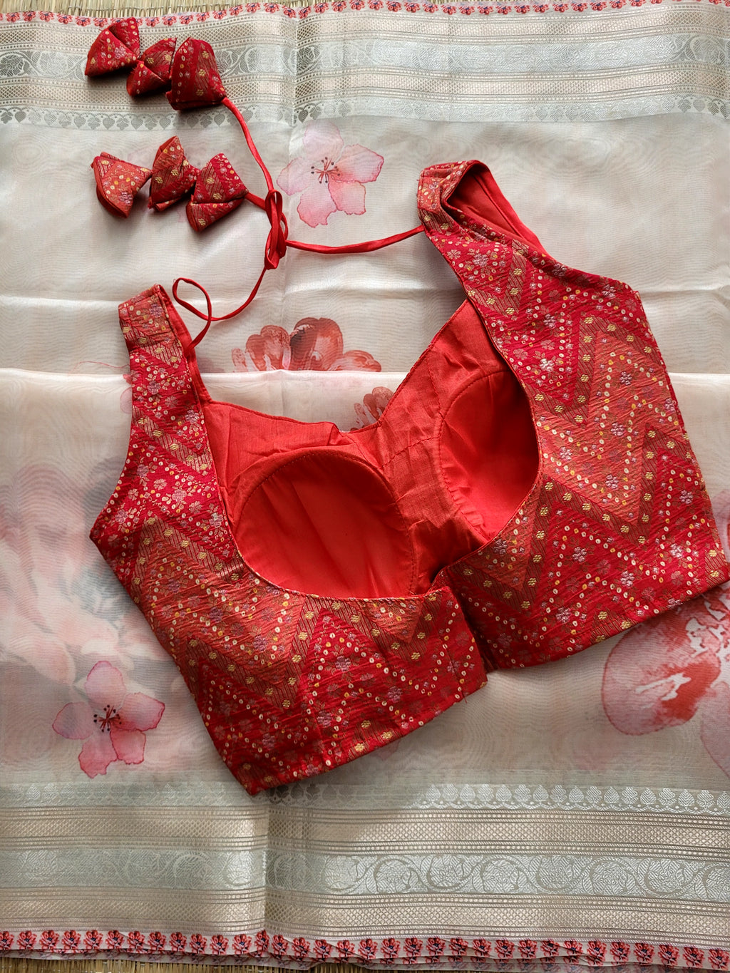 Organza Banaras Saree With Blouse