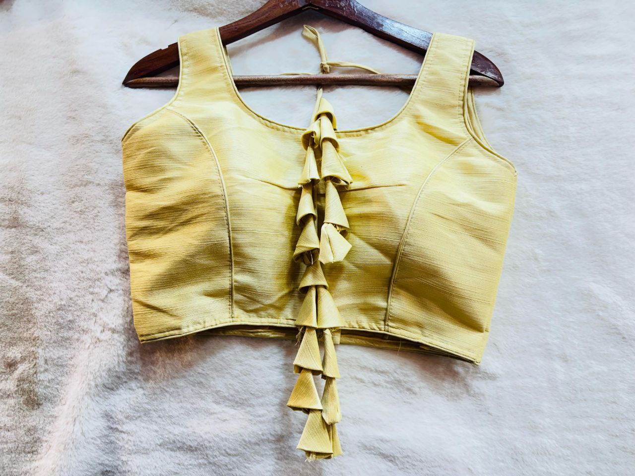 Raw Silk Sleeveless Blouse
