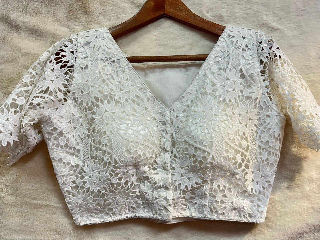 Cut Work Saree Blouse