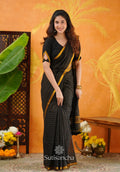 Black Small Checkered Saree