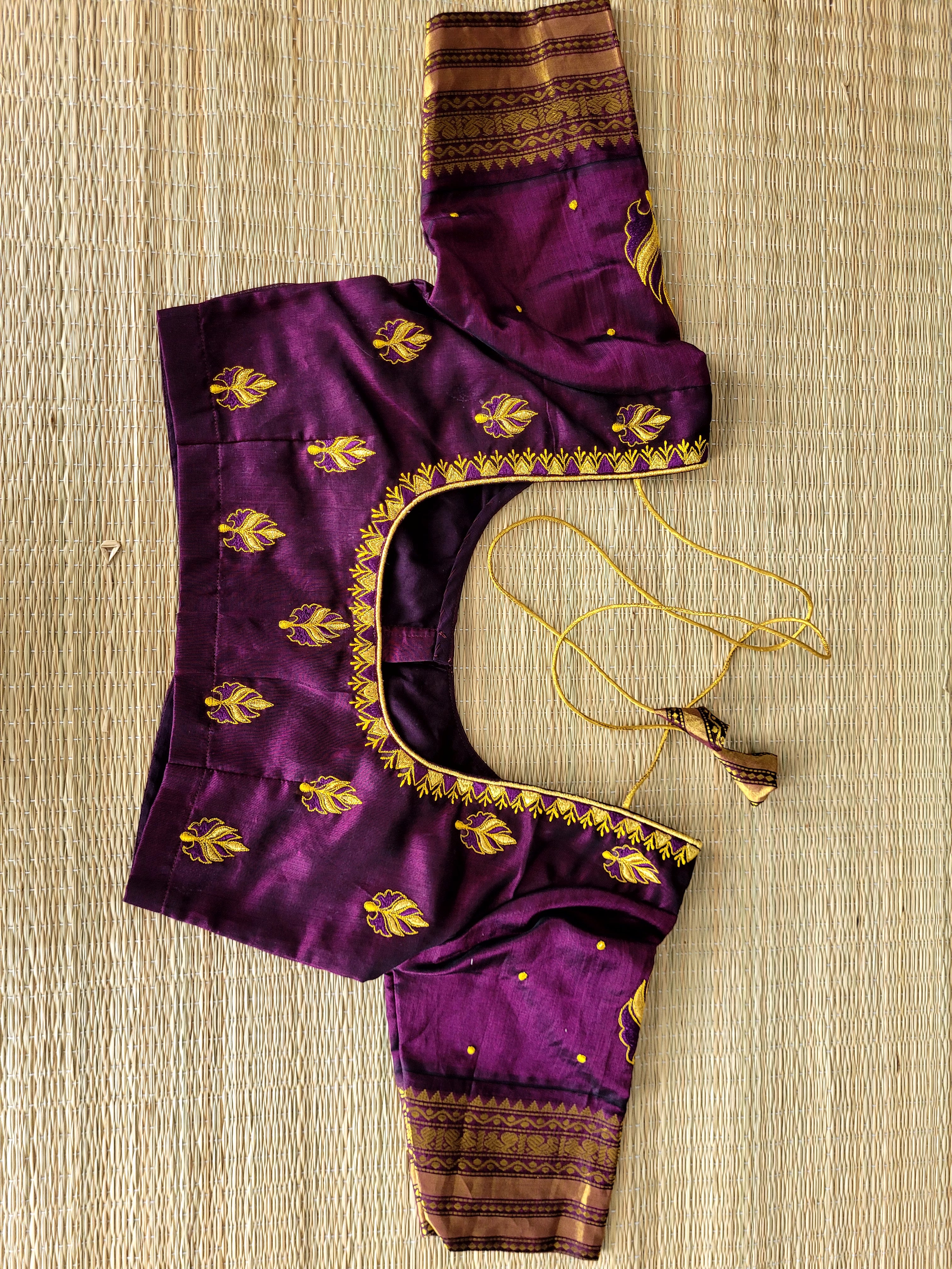 Honey Color Kanjivaram Sico Saree With Stitched Blouse