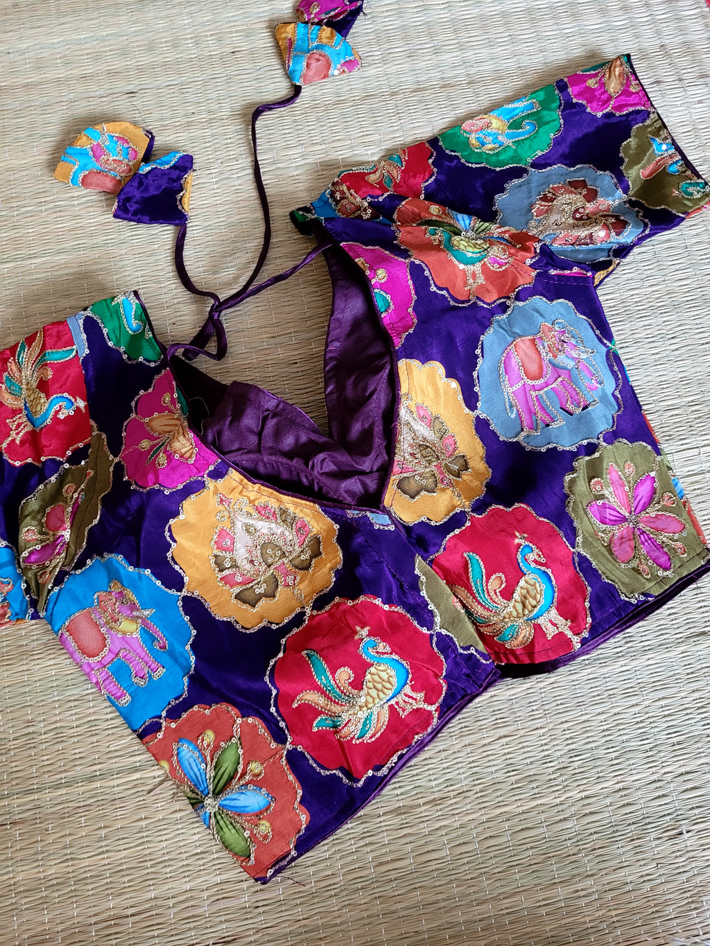 Viscose Chinon Embroidery Blouse