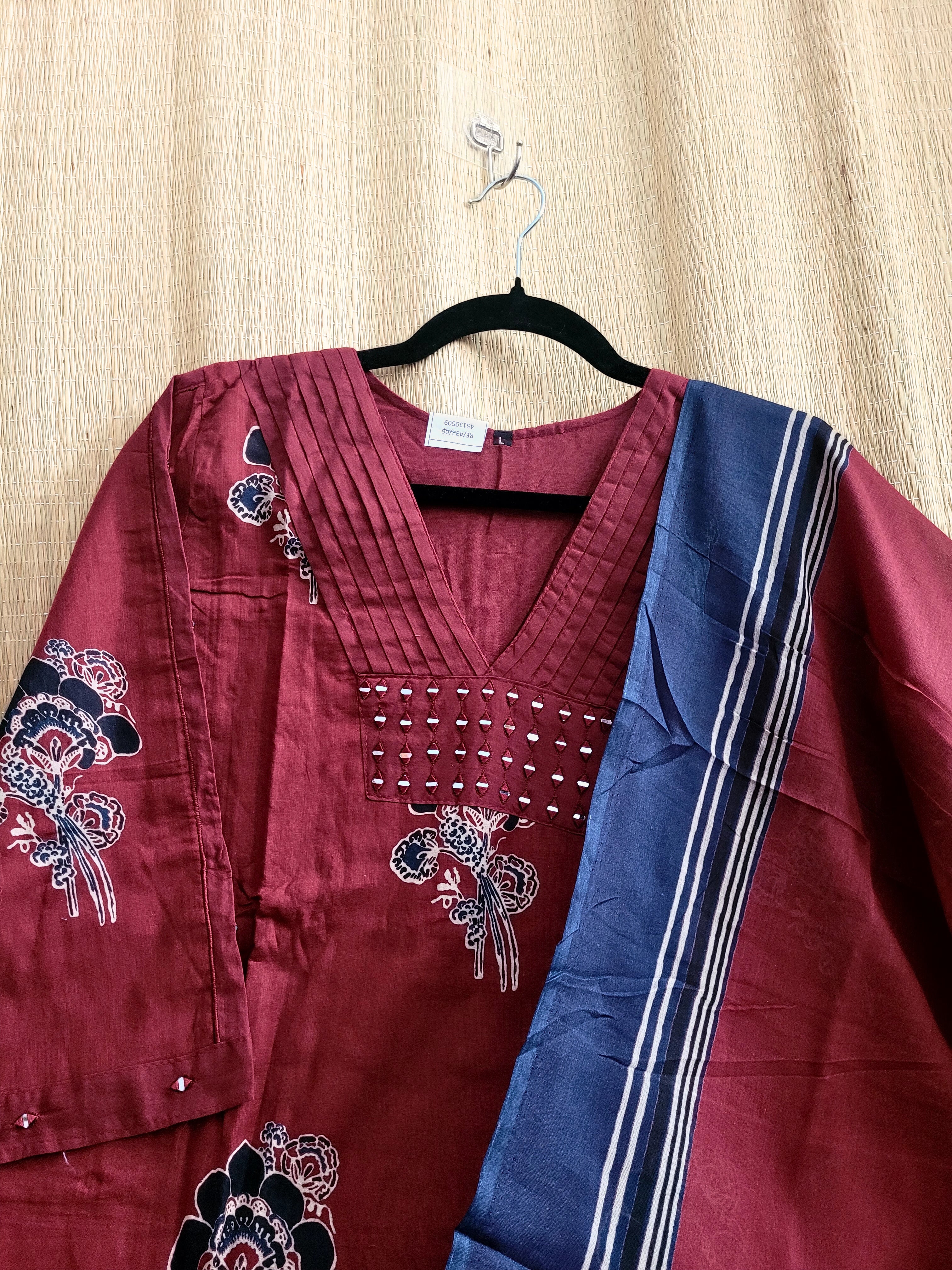 Ajrakh Block Printed Salwar Suit