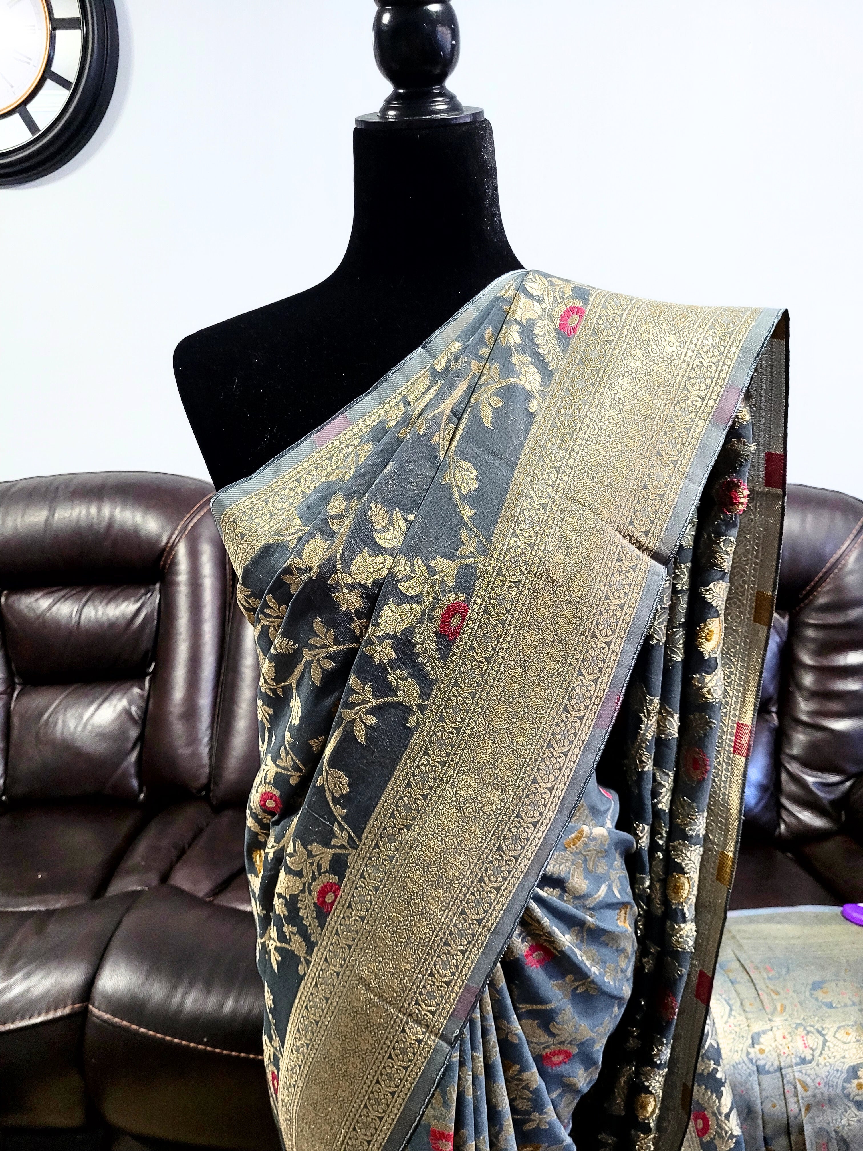 Premium Khadi Georgette Saree