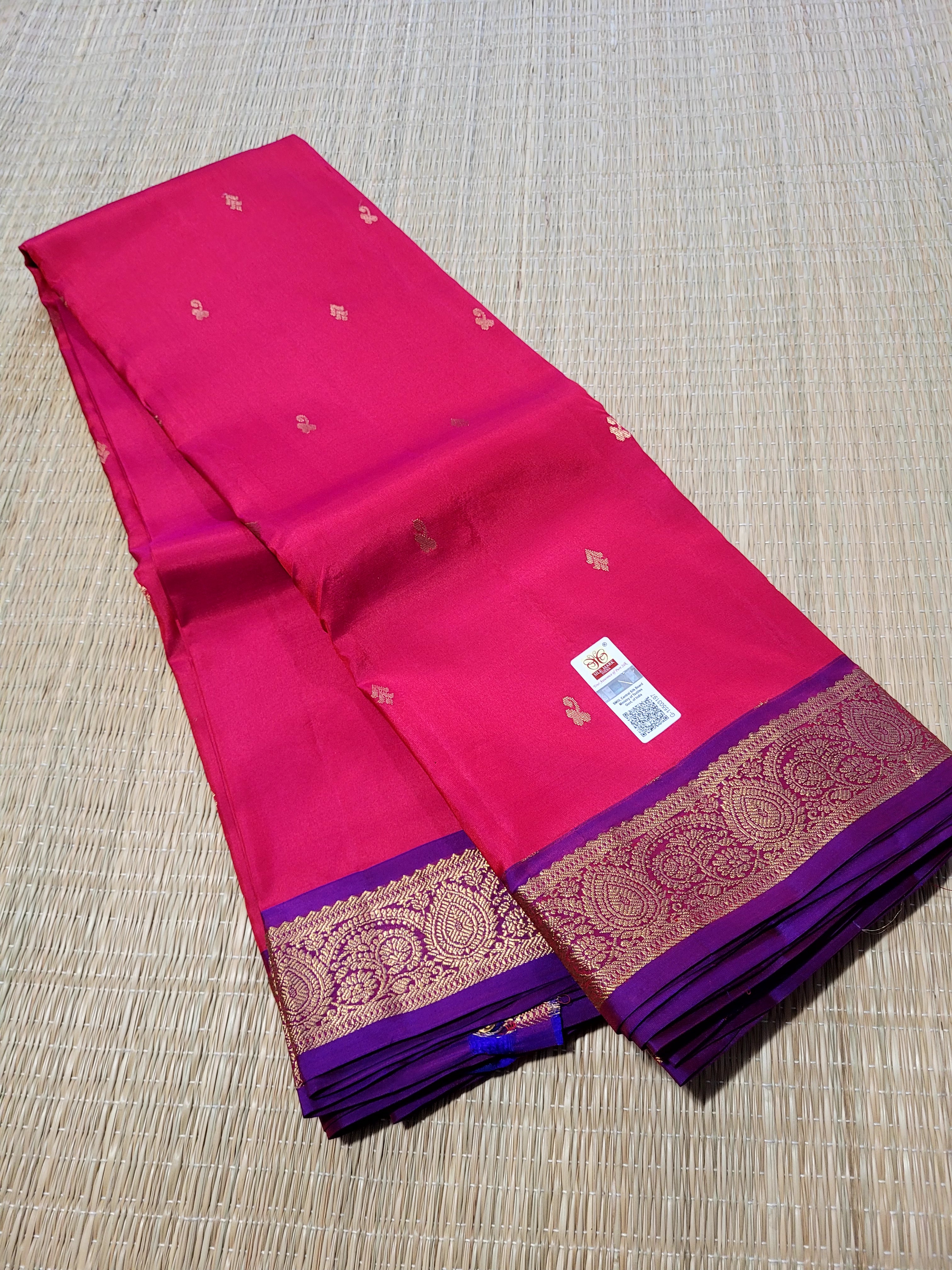 Rani Pink Kanchipuram Handloom Silk Saree