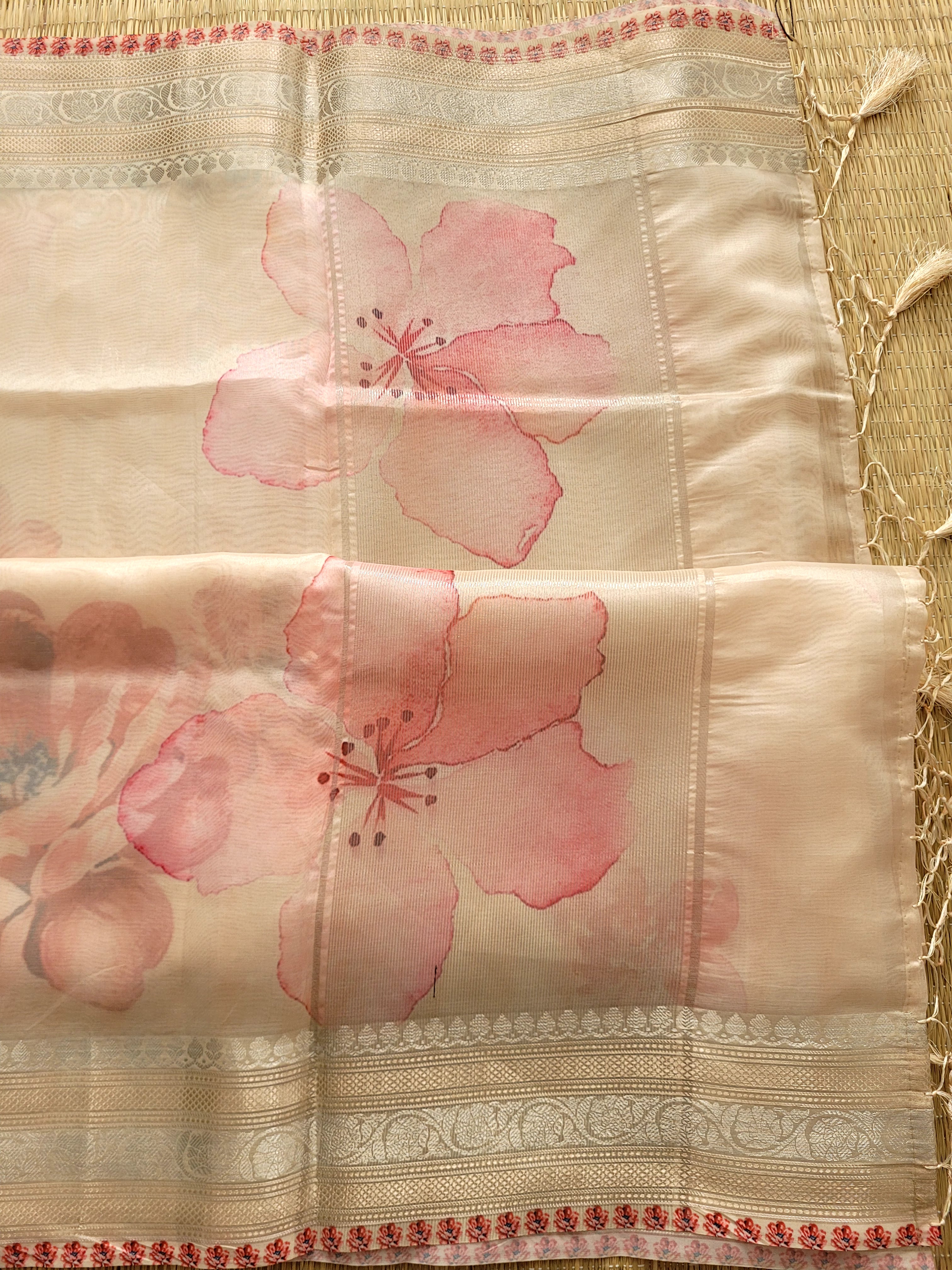 Organza Banaras Saree With Blouse