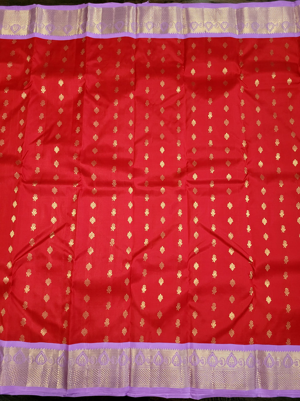 Chilli Red Pure Korvai Kanchipuram Handloom Silk Saree