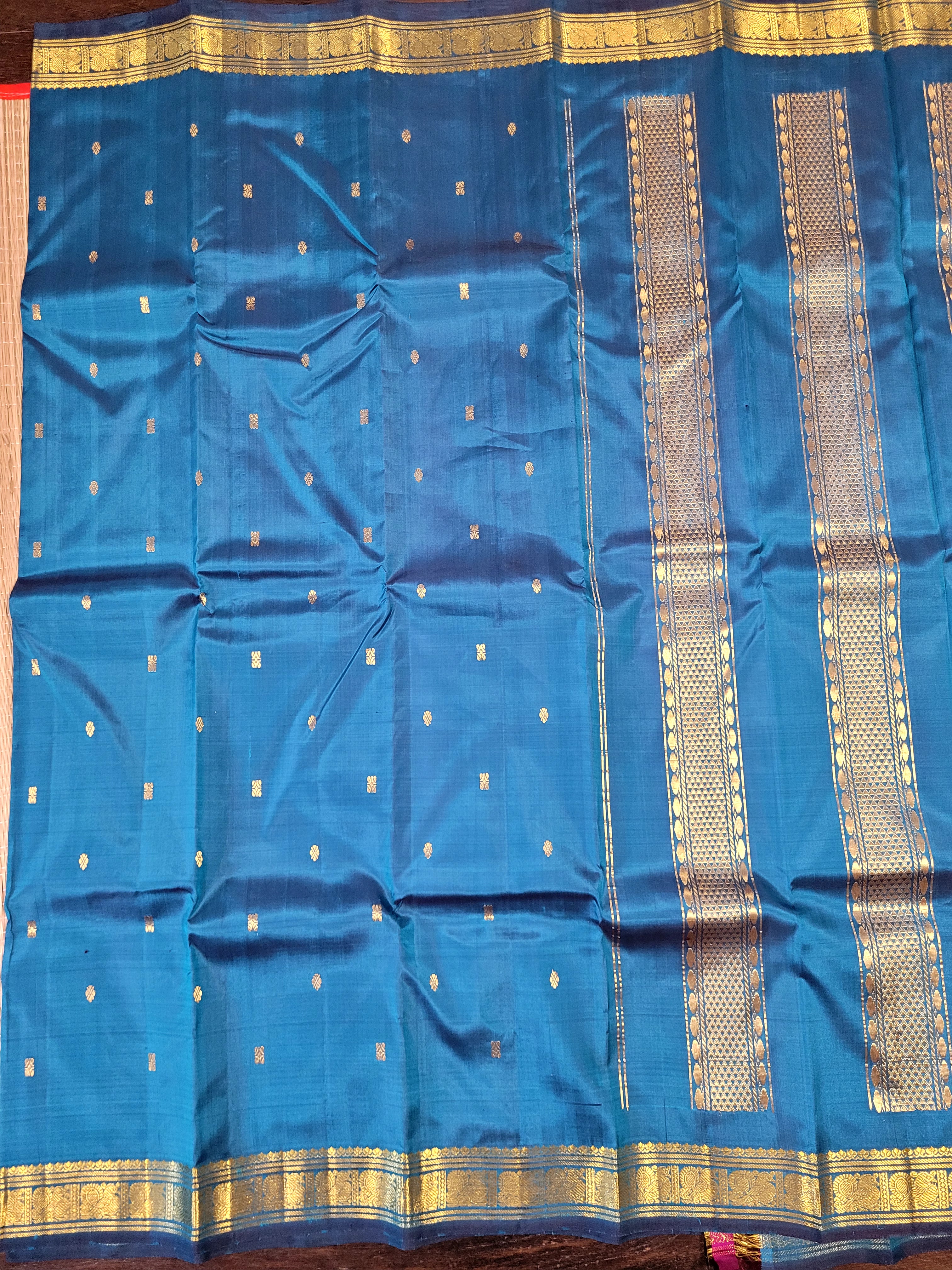 Blue Kanchipuram Handloom Silk Saree
